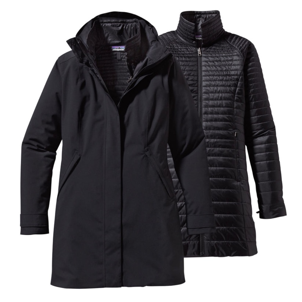 Patagonia Women's Vosque 3-in-1 Parka Jacket Black Size Small